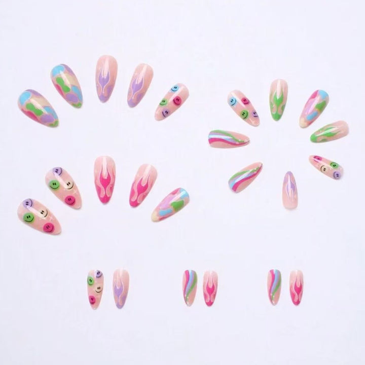 Creative Nail Art Set with Playful 3D Designs Bowlift
