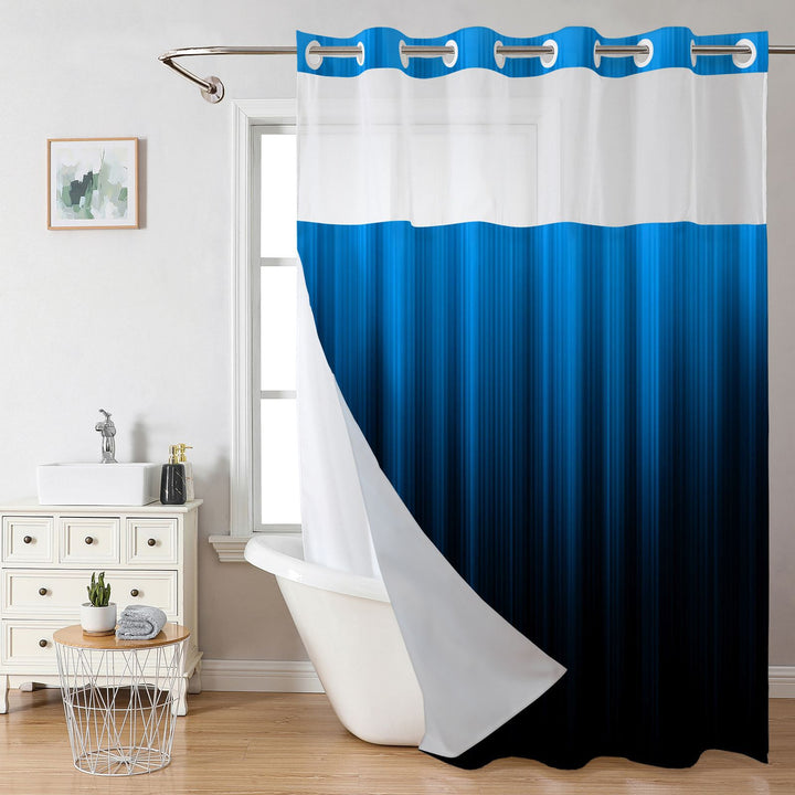 Modern Gradient Shower Curtain Bowlift