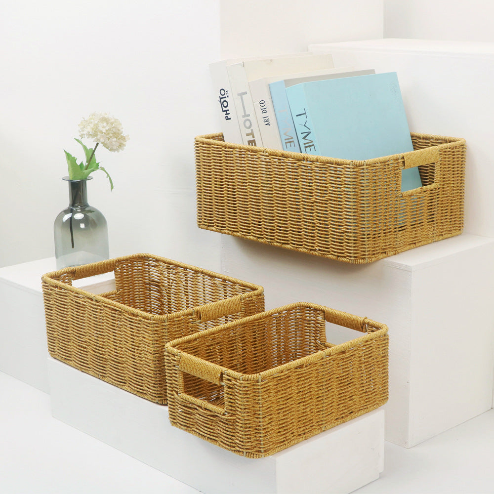 Rectangular Woven Storage Box Bowlift