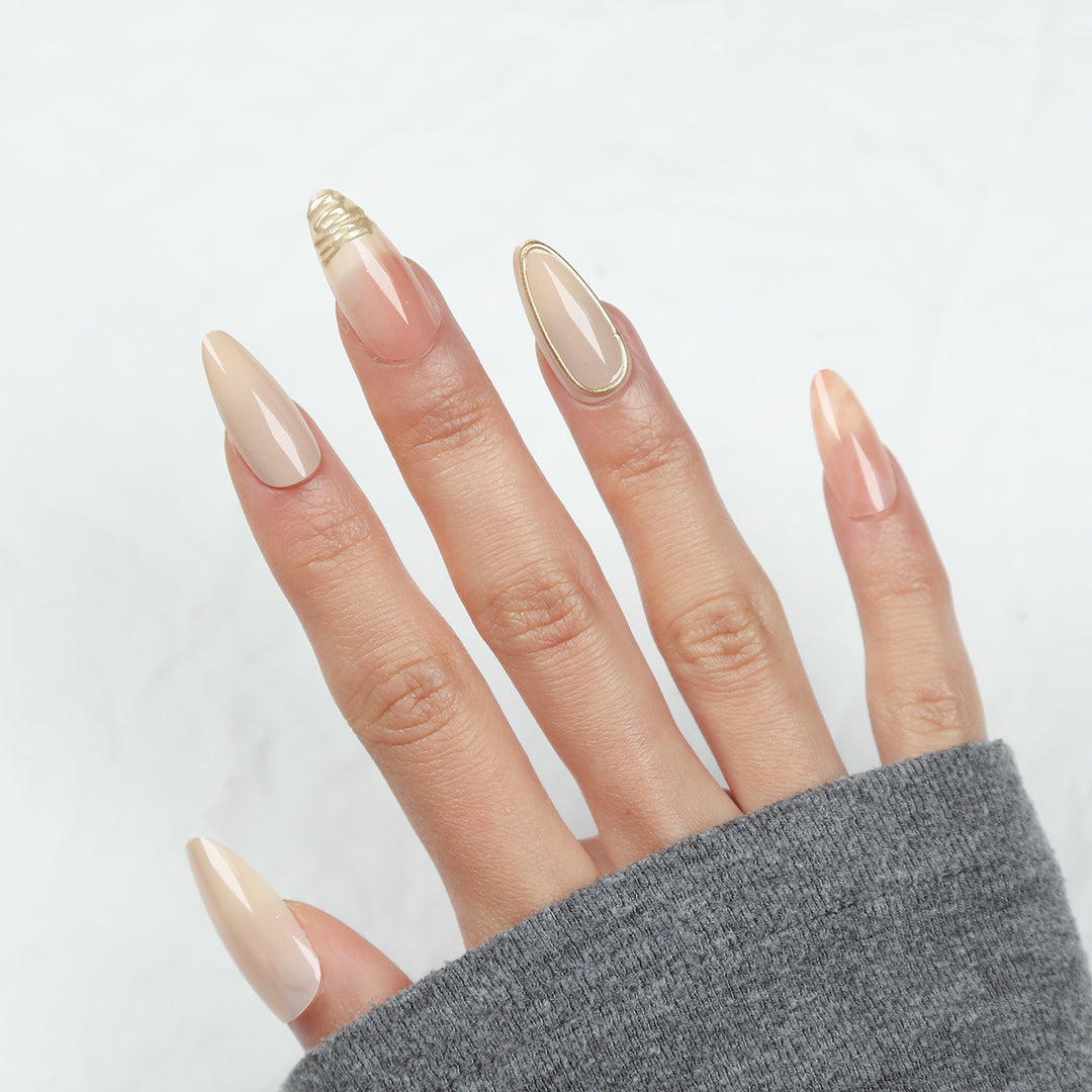 Elegant Stiletto Press-On Nail Art Set Bowlift