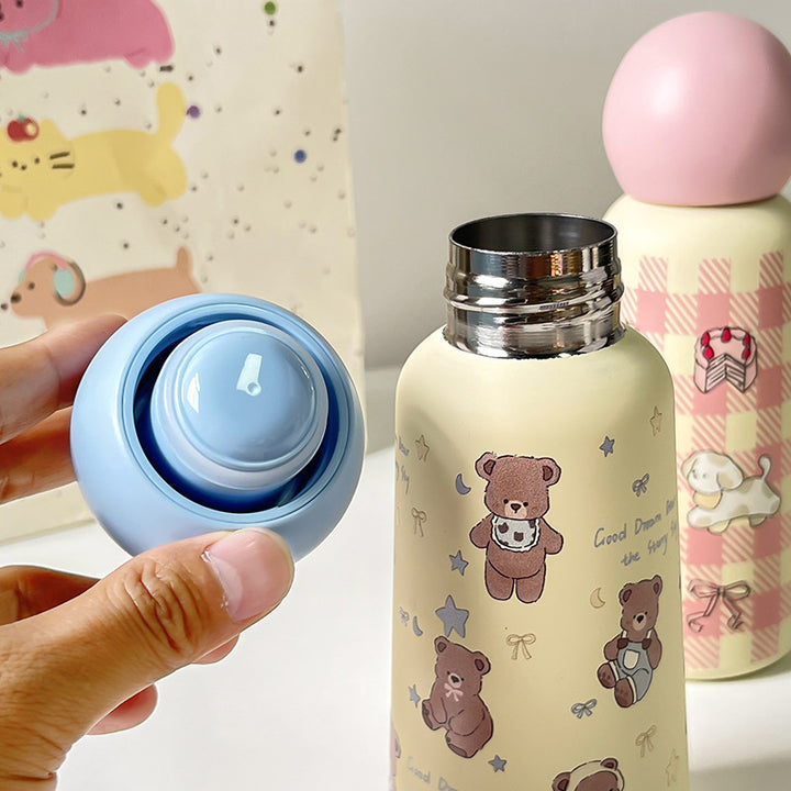 Women's Insulated Bottle with Cute Bear Design Bowlift