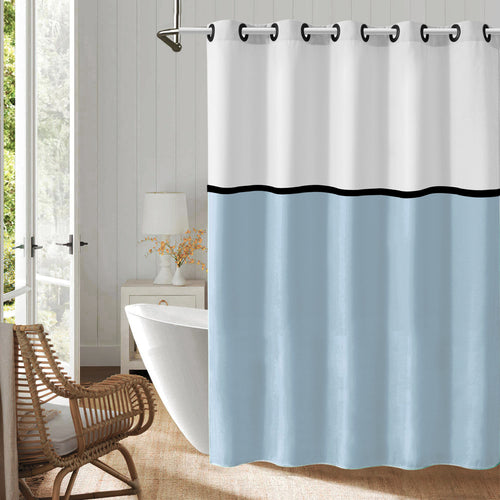 Modern Geometric Design Shower Curtain Bowlift