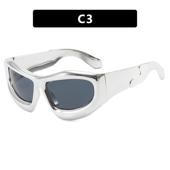 Women's sporty sunglasses with protective UV filter and thick frame Bowlift