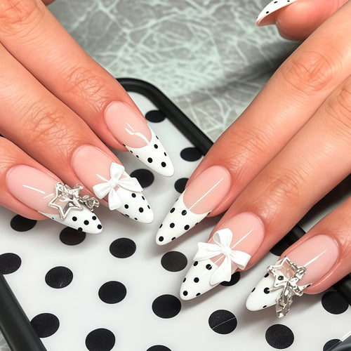 Elegant Stiletto Press-On Nail Art Tips Bowlift