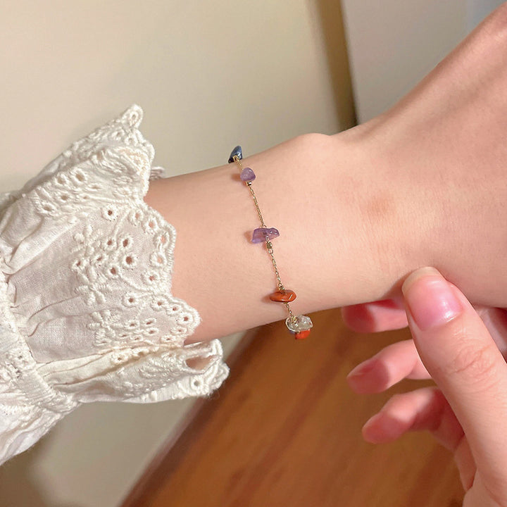 Delicate Gemstone Charm Bracelet Bowlift