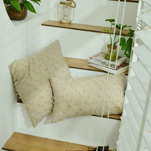 Textured Fringe Accent Pillow