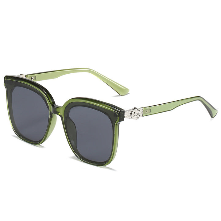 Oversized Square Frame Sunglasses with UV Protection Bowlift