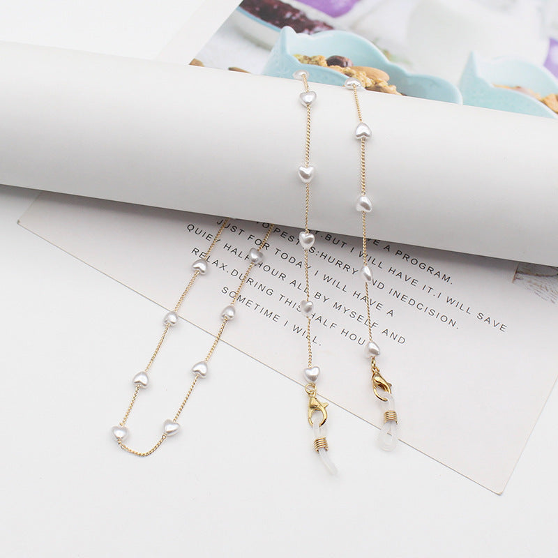 Elegant Pearl Chain Eyewear Holder Bowlift