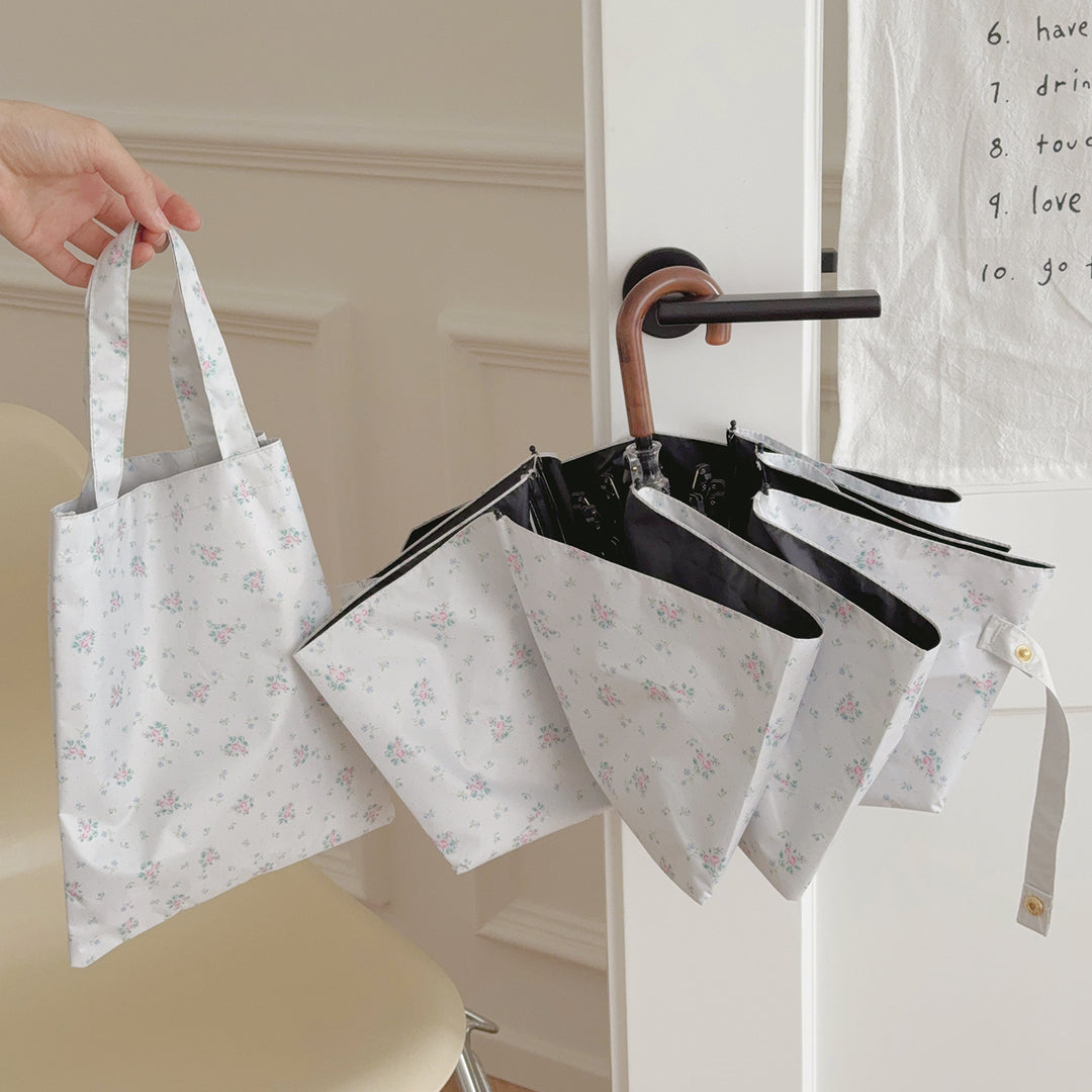Women's Foldable Umbrella with Floral Pattern Bowlift
