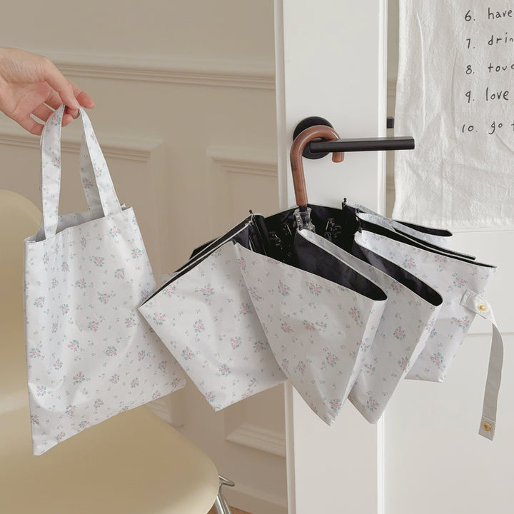 Women's Foldable Umbrella with Floral Pattern Bowlift
