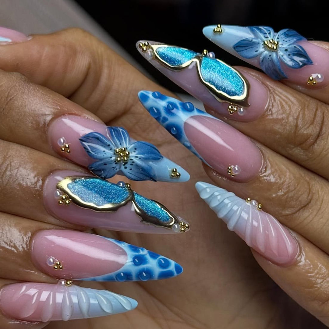 Ocean-Inspired Articulated Nail Set Bowlift