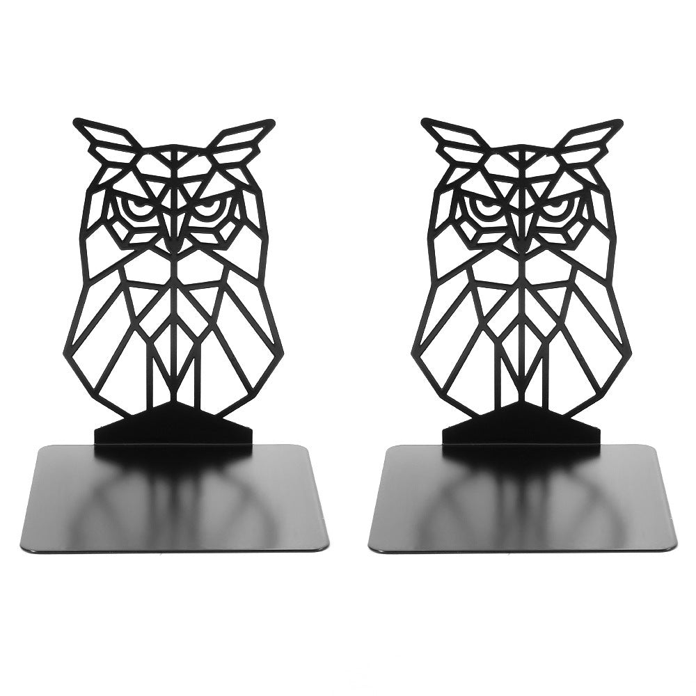 Geometric Owl Bookends