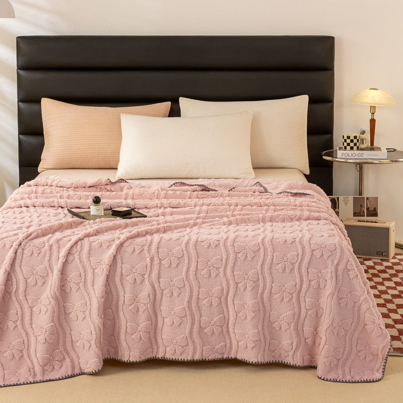 Ladies Cozy and Soft Blanket with Floral Pattern Bowlift