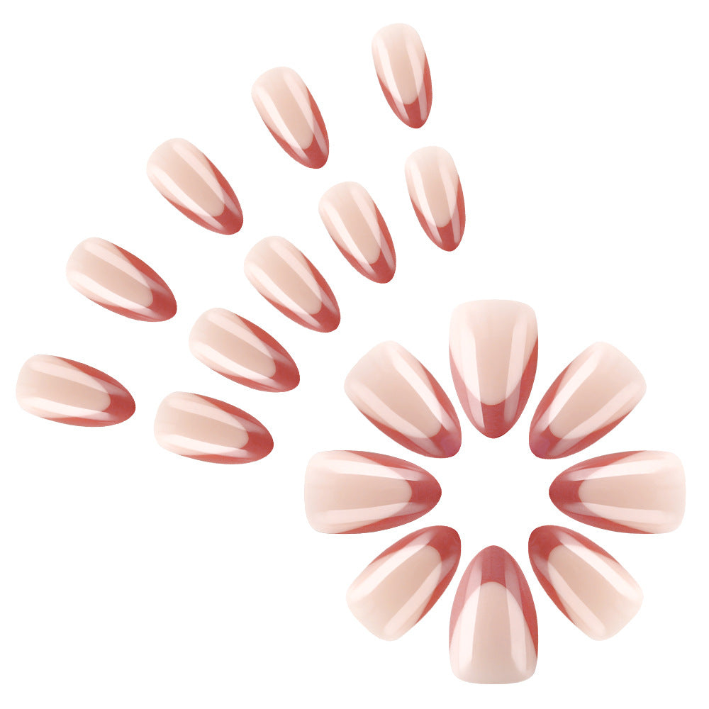 Elegant Almond-Shaped Press-On Nail Art Bowlift