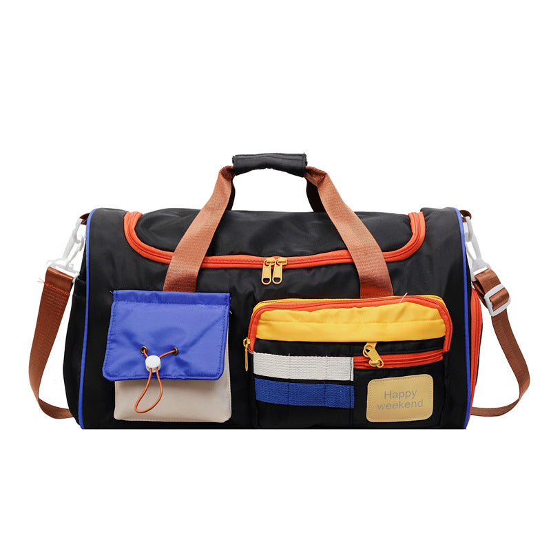 Colorful Multi-Pocket Travel Duffle Bag