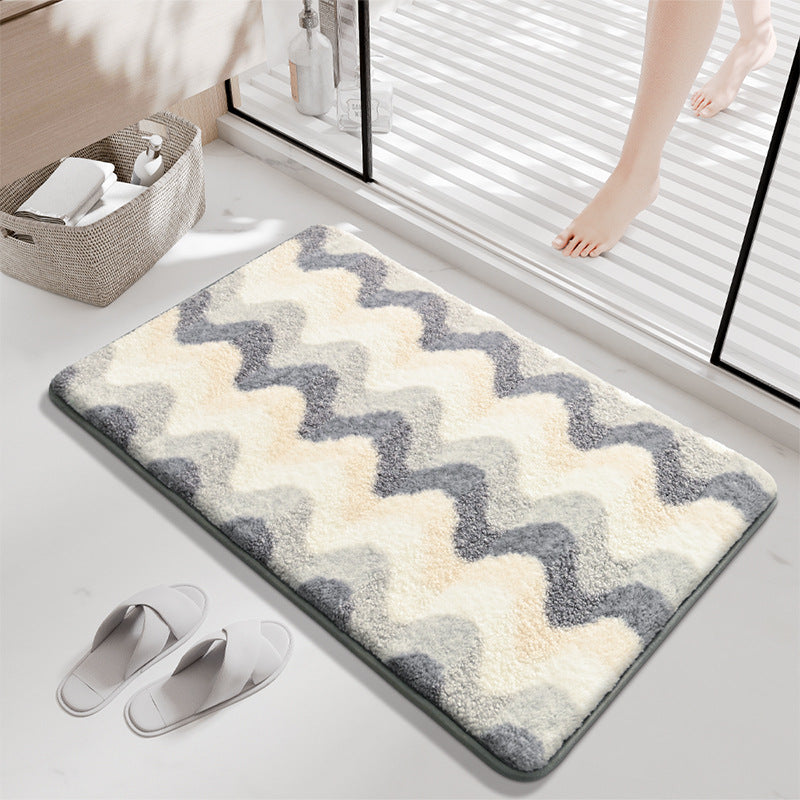 Zigzag Pattern Bath Mat