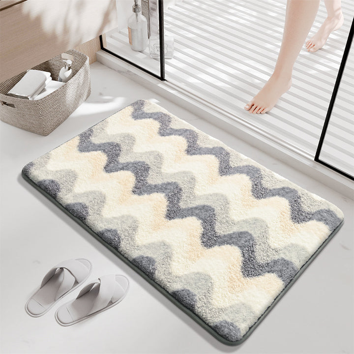 Zigzag Pattern Bath Mat