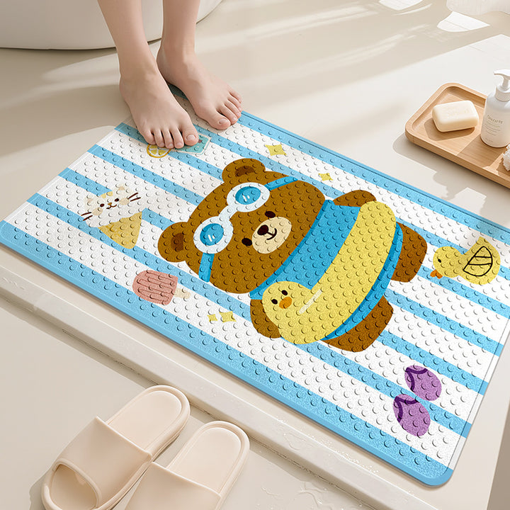 Playful Dog-Themed Bath Mat Bowlift