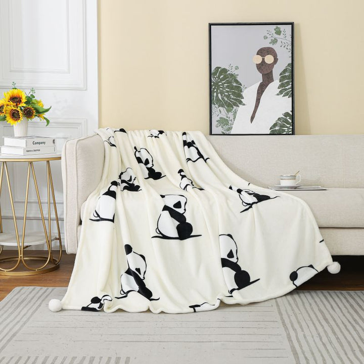Cozy Panda-Themed Plush Throw Blanket