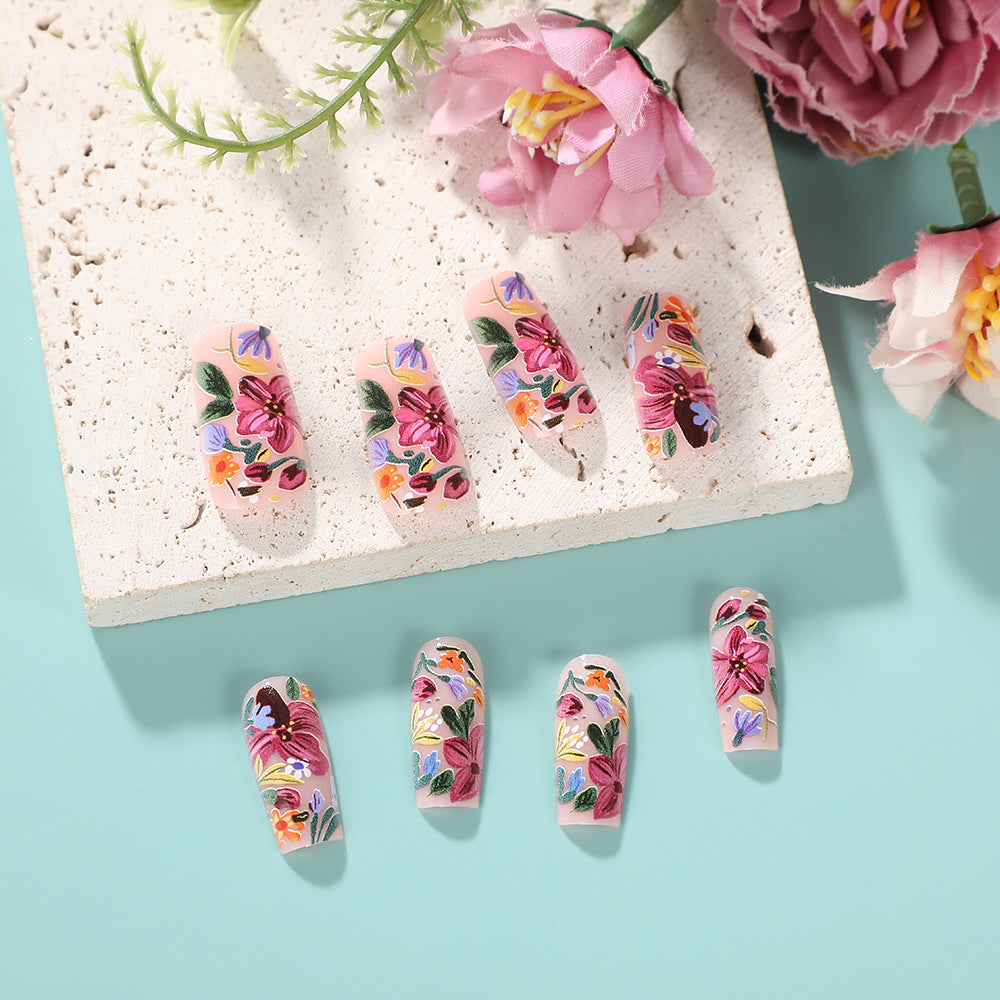 Artificial nails with floral accents Bowlift 1788541752