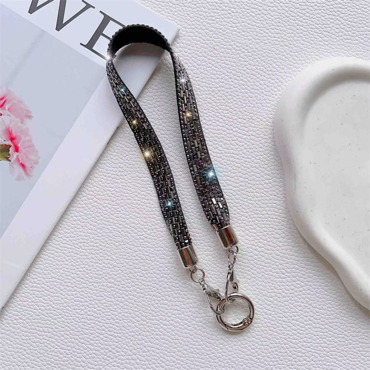 Decorative Rhinestone Phone Lanyard Bowlift