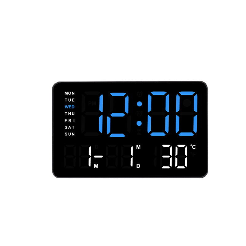 Digital Wall Clock with Temperature and Date Display Bowlift