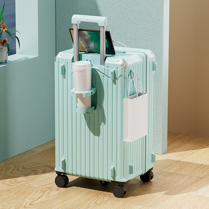 Unisex Tech-Enhanced Smart Rolling Carry-On Luggage Bowlift