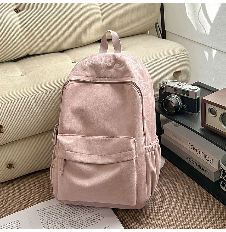 Casual Suede School Backpack Bowlift