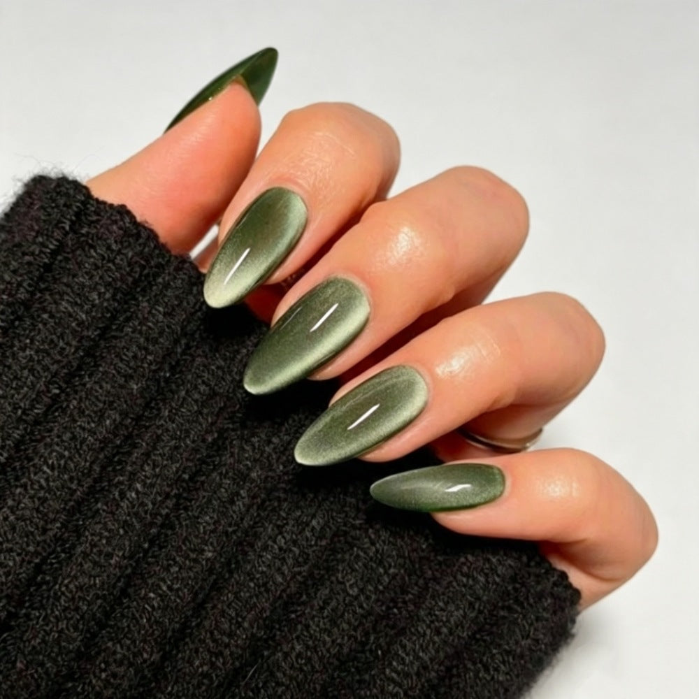 Stylish Glossy Almond-Shaped Press-On Nails Bowlift
