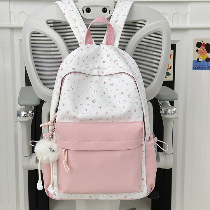 Floral Print School Backpack