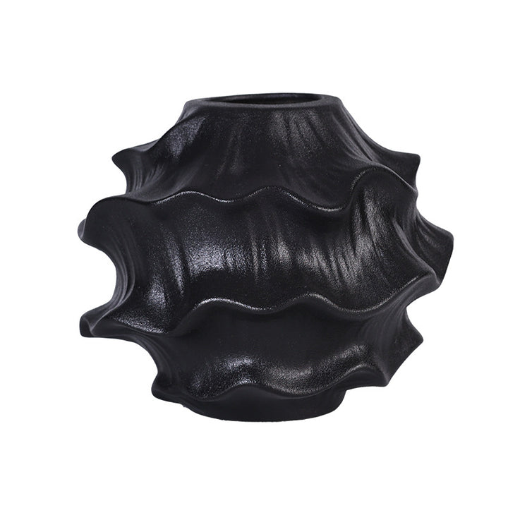 Decorative Fluid-Shape Ceramic Bowlift