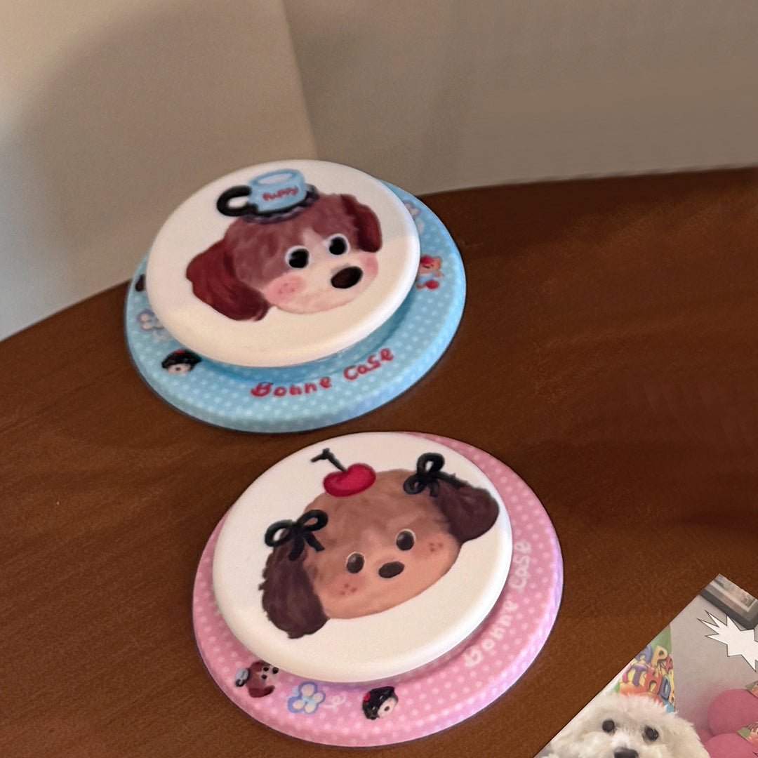 Decorative smartphone finger holder in dog design Bowlift