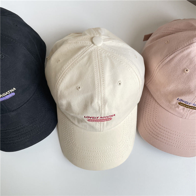 Women's Suede Embroidered Baseball Cap Bowlift