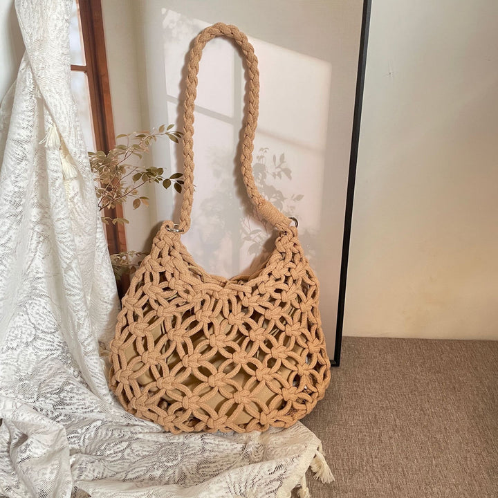 Fashionable Macrame Tote Bag Bowlift