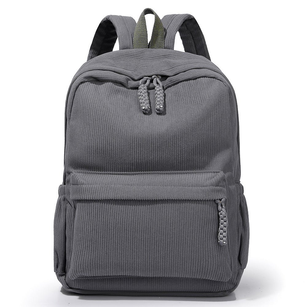 Casual Corduroy Backpack Bowlift
