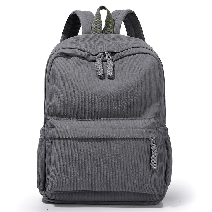 Casual Corduroy Backpack Bowlift