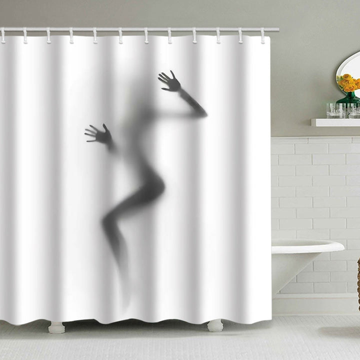 Artistic Silhouette Shower Curtain Bowlift