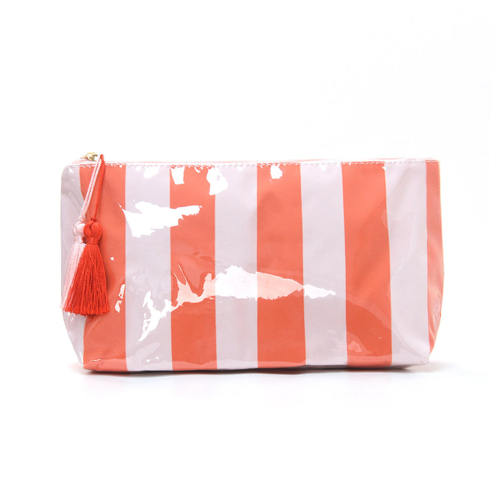 Cosmetic pouch with colorful check pattern Bowlift
