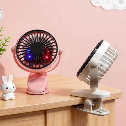 Women's portable table fan with flexible tilt and USB connection Bowlift