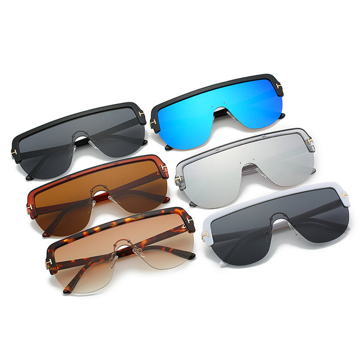 Contemporary Full-Frame Shield Sunglasses Bowlift