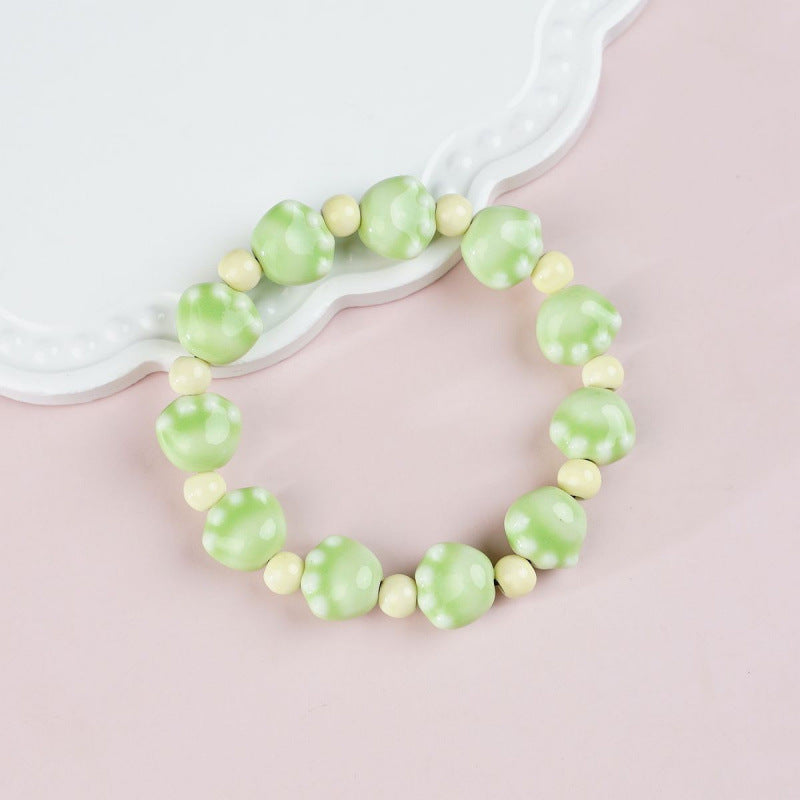 Heart-Shaped Beaded Bracelet Bowlift