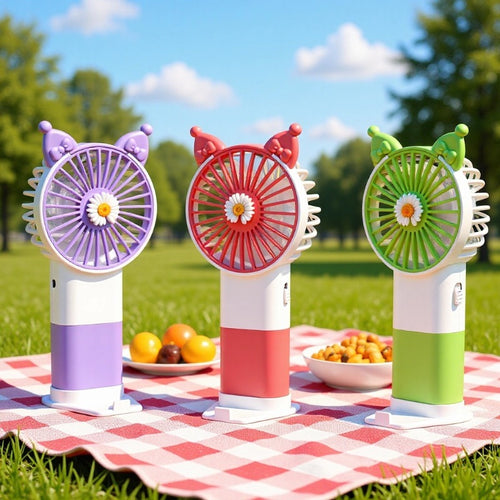 Unisex handheld fan with colorful design and adjustable tilt Bowlift