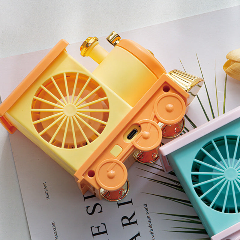 Women playful fan in locomotive design Bowlift