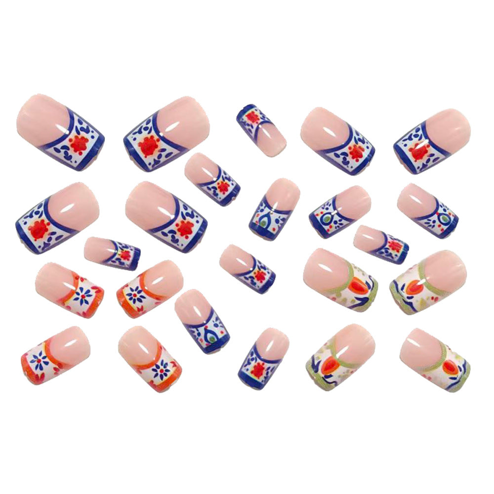 Artificial Nails in Elegant Floral Designs Bowlift