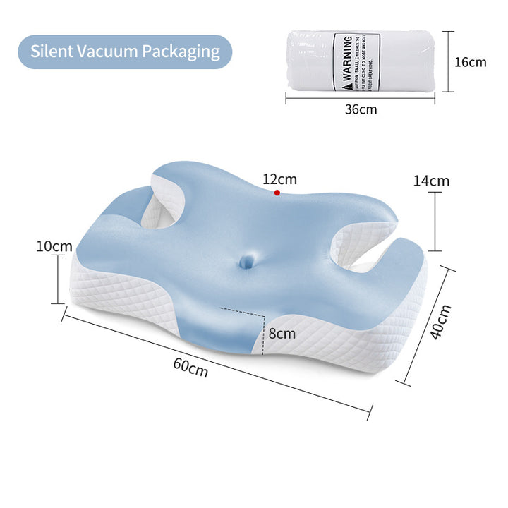 Ergonomic Neck And Shoulder Sleep Pillow With Cooling Gel Surface Bowlift
