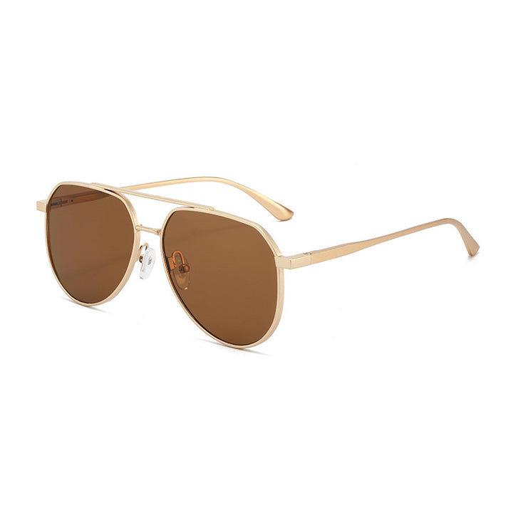 Men's Geometric Metal Frame Sunglasses Bowlift