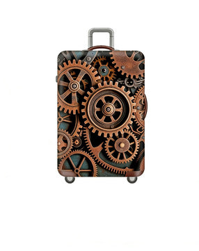 Women's stretchable suitcase cover with rabbit motif, tear-resistant stretch material and openings for handle and wheels Bowlift