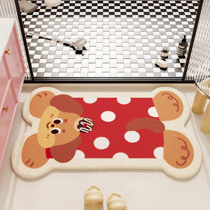 Cute Cartoon Cat Shaped Bath Mat