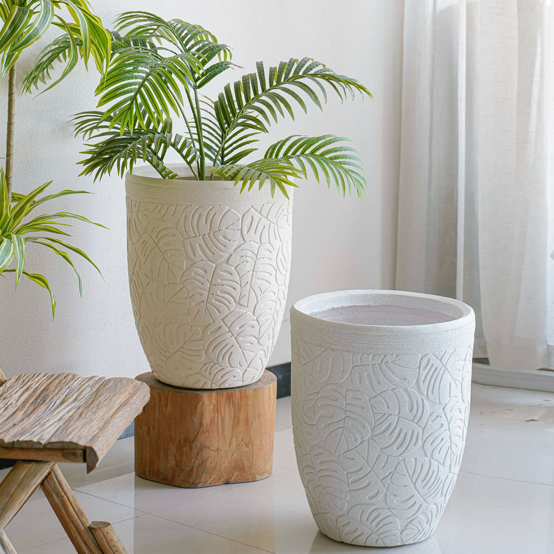 Elegant flower pot with textured design Bowlift