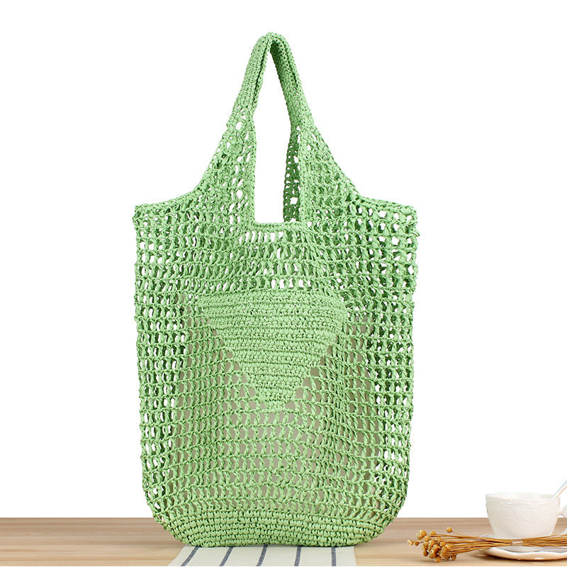 Hand-knotted net tote bag Bowlift